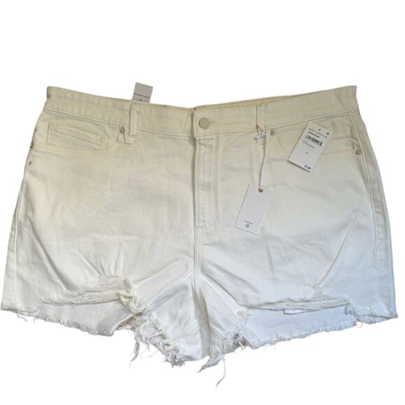 NWT Good American 90’s Denim Frayed Hem Shorts - Picture 4 of 7